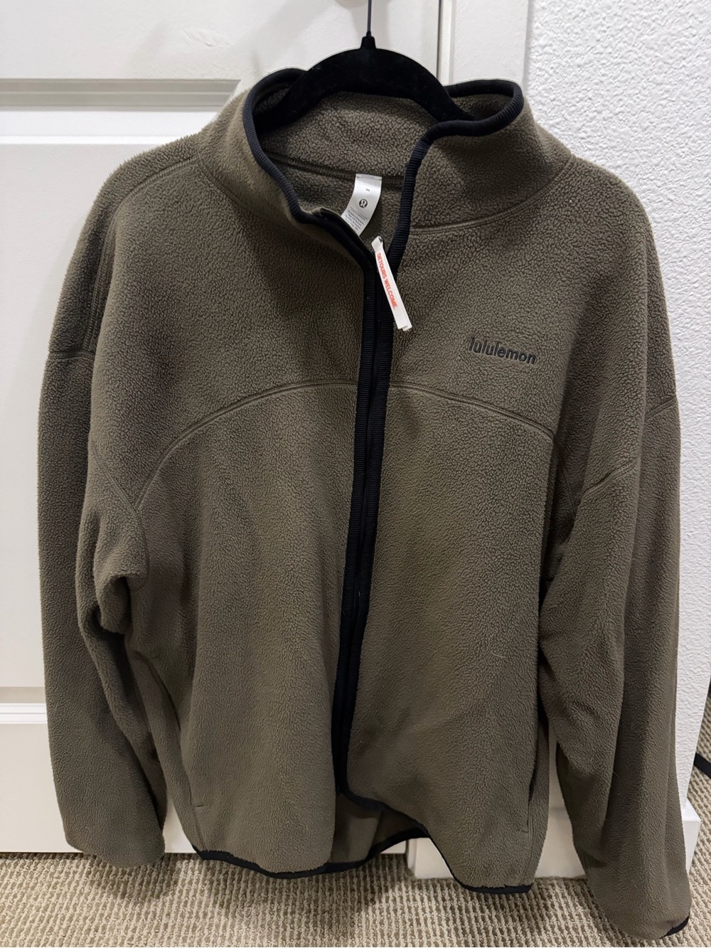 lululemon athletica Olive Green Full-Zip Fleece Jacket